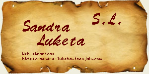 Sandra Luketa vizit kartica